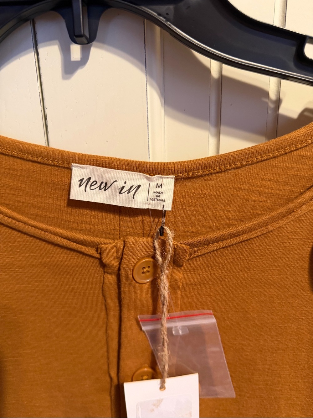 Women's Mustard Button-Front Top - M